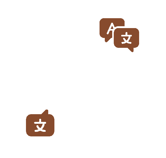 Icons that symbolise languages